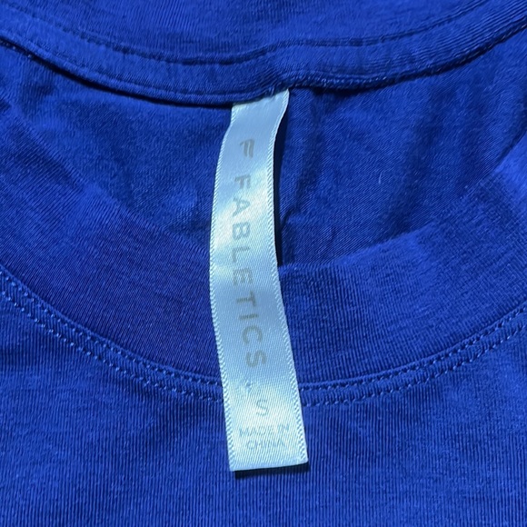 Fabletics Navy Tank Top w/ Rainbow Detail on Back.  Sz S - Picture 3 of 3